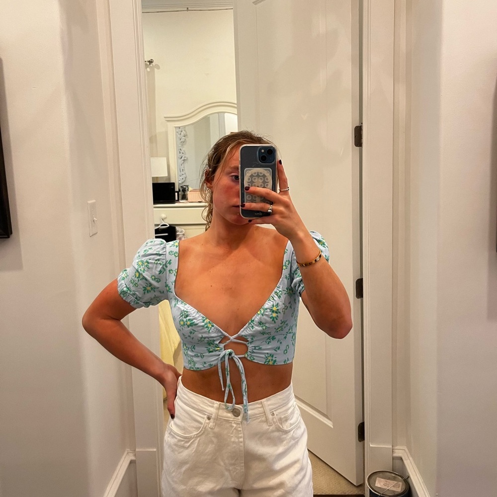 Zara floral crop top